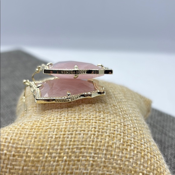 Kendra Scott Kirsten Pink and Gold Geometric Earrings - Picture 4 of 5
